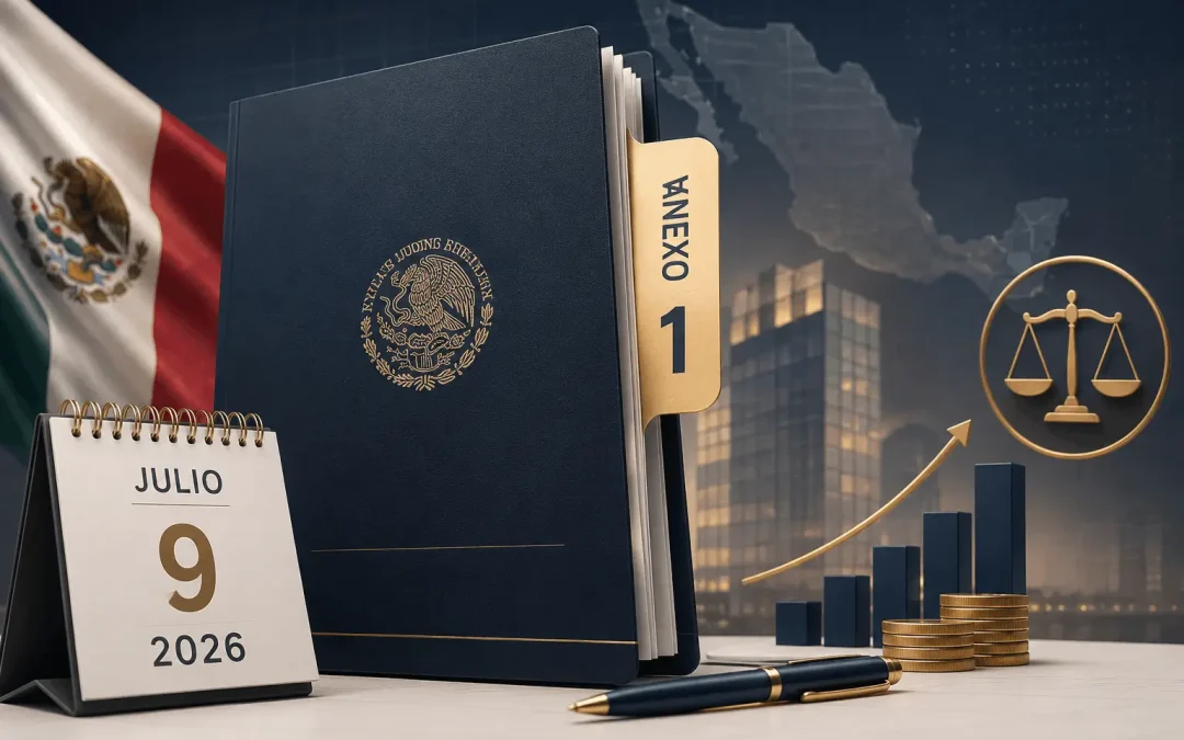 ANEXO 1 DE LA PRIMERA RESOLUCIÓN DE MODIFICACIONES A LA RESOLUCIÓN MISCELÁNEA FISCAL PARA 2026, PUBLICADA EL 9 DE JULIO DE 2026.