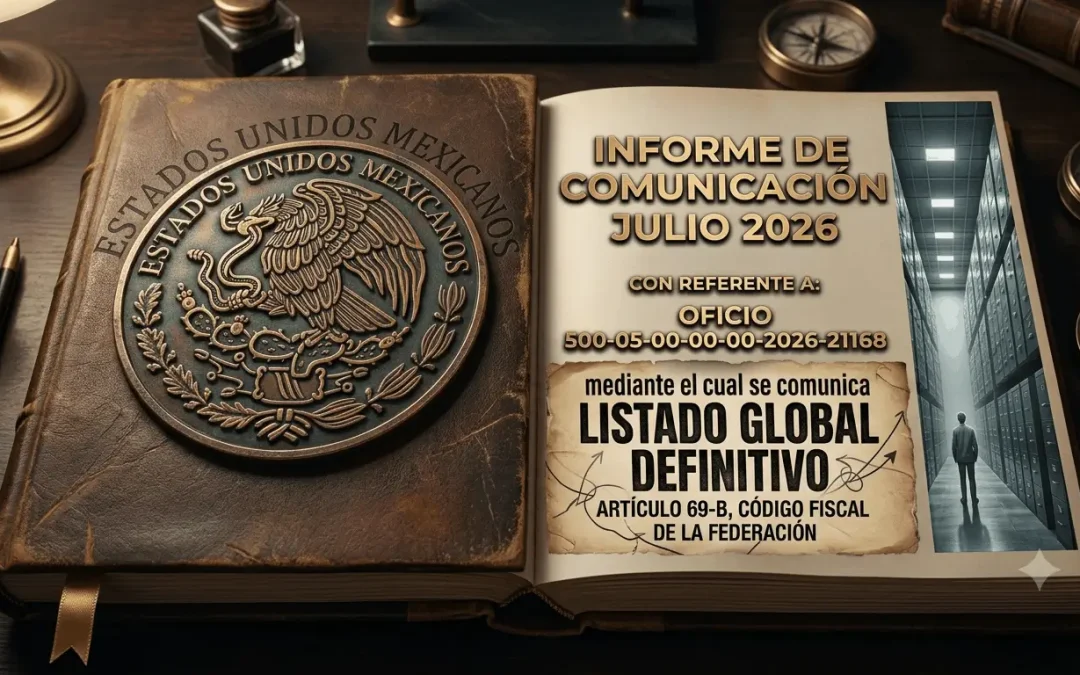 OFICIO 500-05-00-00-00-2026-21168 mediante el cual se comunica listado global definitivo en términos del artículo 69-B, párrafo cuarto del Código Fiscal de la Federación.